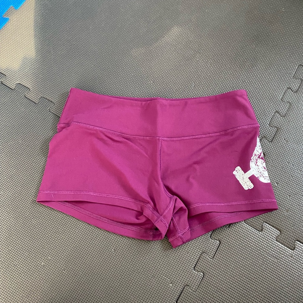 Wodbottom purple-red logo shorts, M
